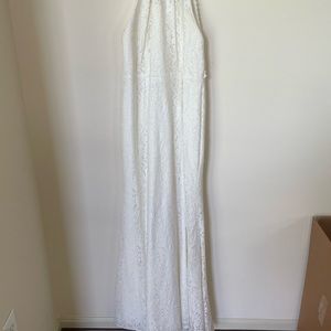 Wedding Gown with diamond and pearl belt